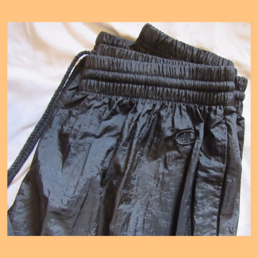 Champion Black Windbreaker Pants! Size XL